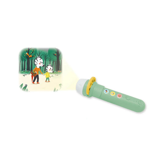 Janod - lampe sonore merveilleuse l'heure des bisous - lampe à histoires