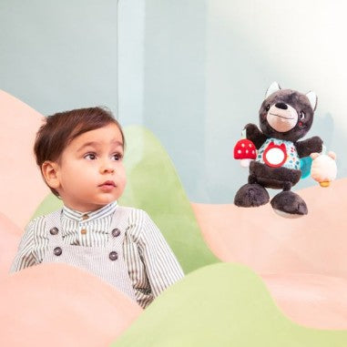 Lilliputiens - Peluche d'activités nomade Louis le loup