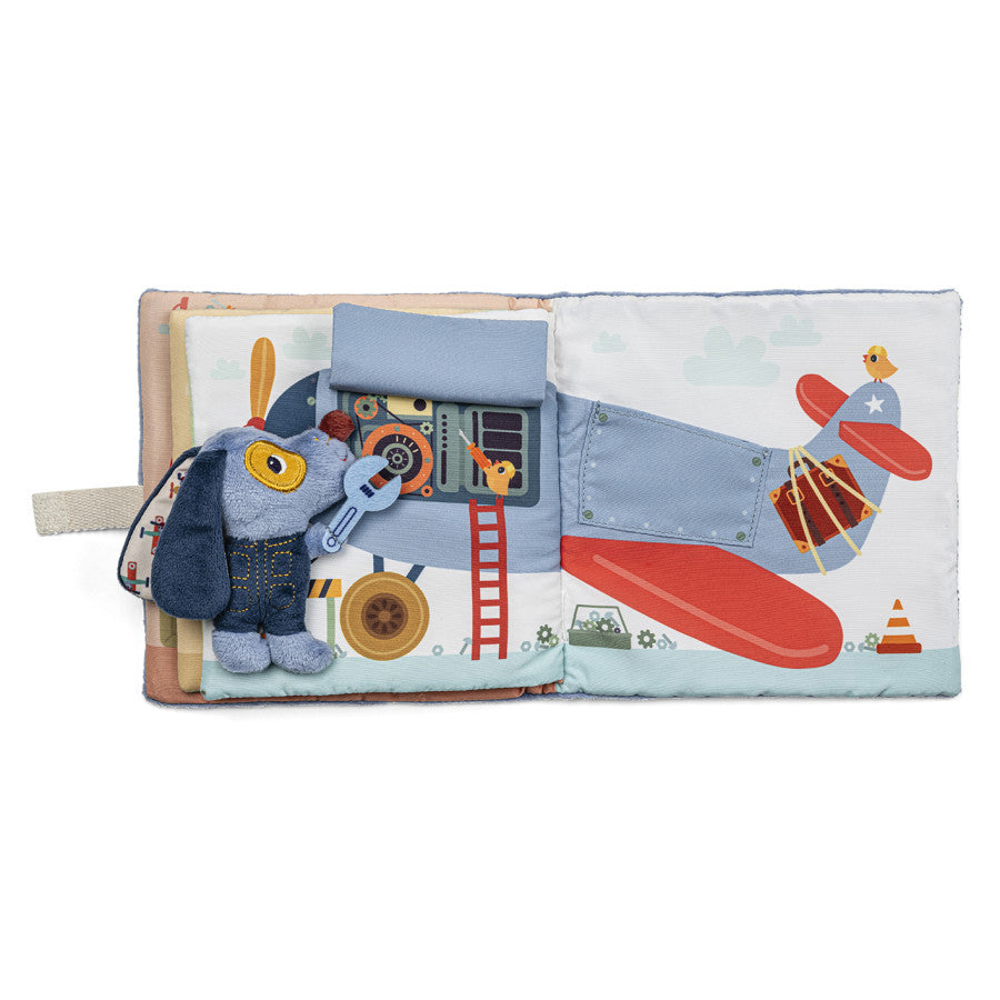 Lilliputiens - le garage de Jules - Livre D'activités - livre en tissus