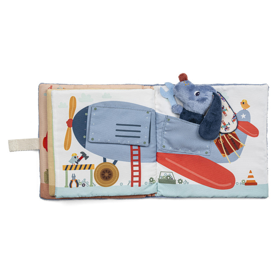 Lilliputiens - le garage de Jules - Livre D'activités - livre en tissus