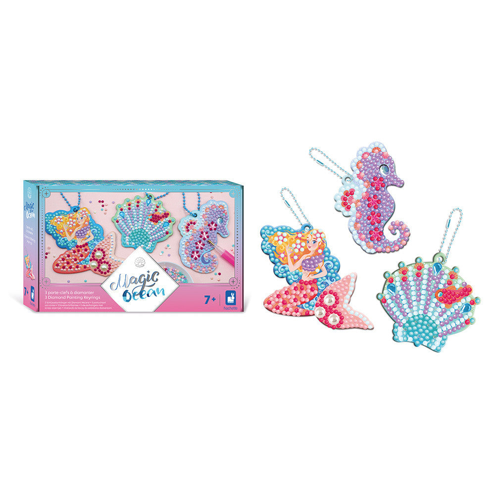 Janod - 3 Porte clefs à diamanter - Magic Ocean
