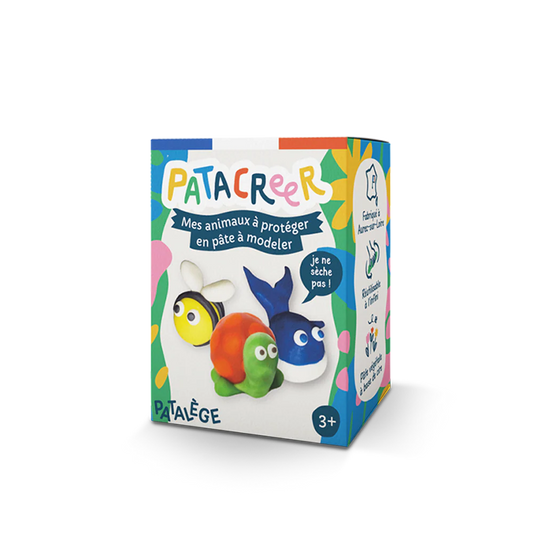 Kit à fabriquer Mes animaux à protéger en Pâte à Modeler / Abeille, Baleine, Tortue