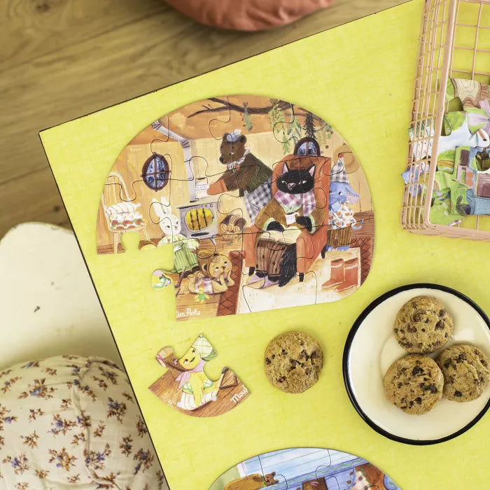 moulin roty Les Minouchkas 4 puzzles Une belle journée (4x12 pièces) - 2 ans +