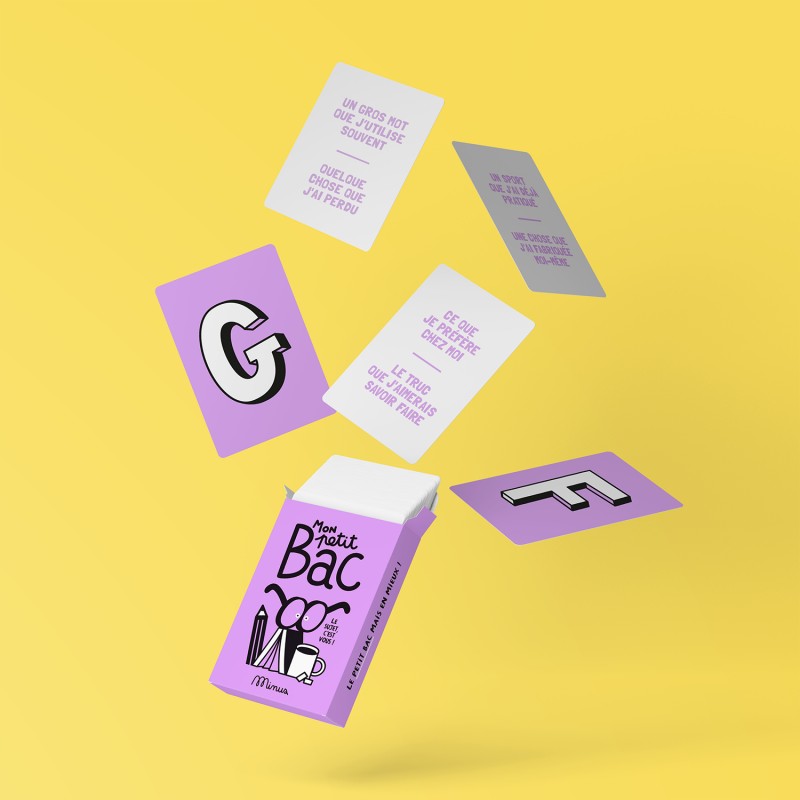 Jeu de cartes - mon petit bac - Minus