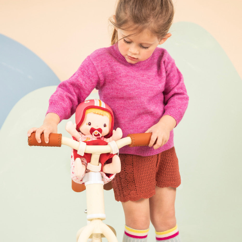 Lilliputiens - Poupée en tissu et siège vélo - Lena - 1 an +