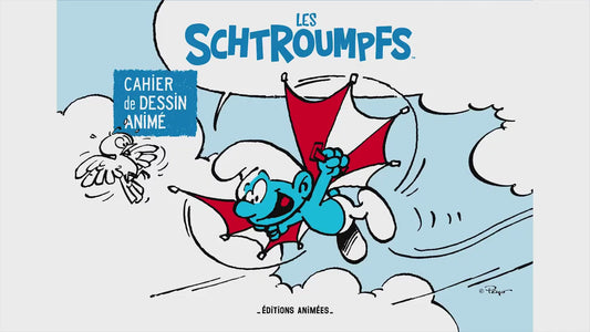 Cahier de dessin animé - les schtroumpfs - 3 ans+