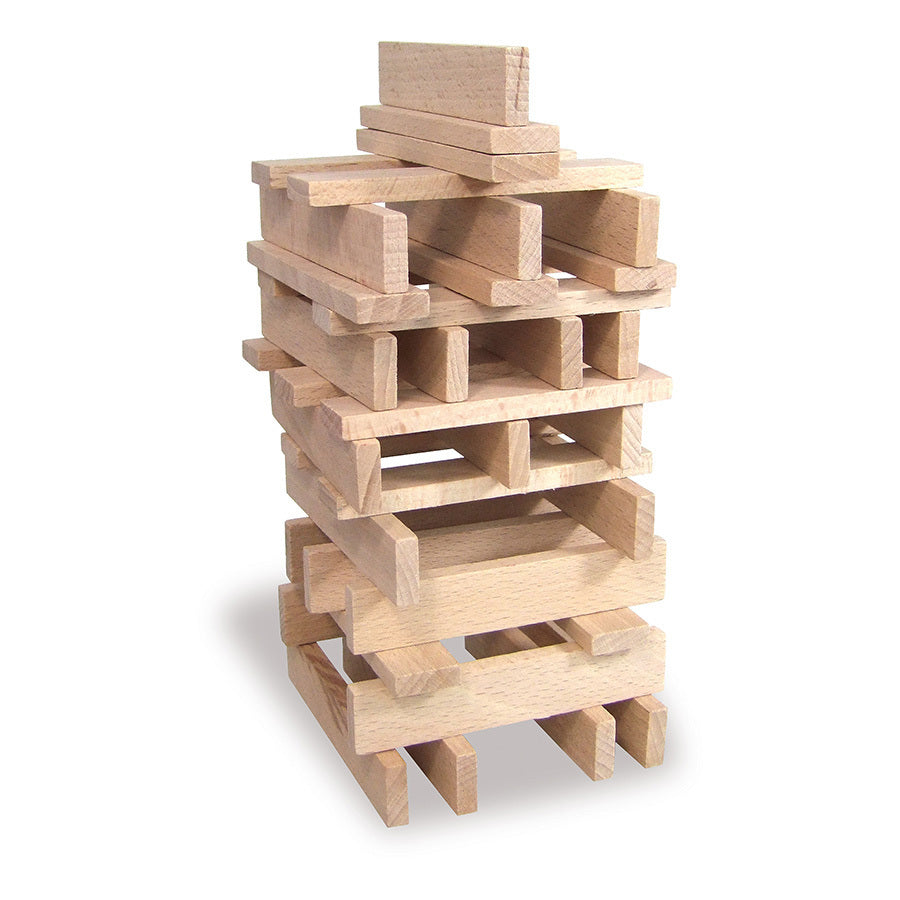 Vilac - Jeu de construction en bois, Batibloc Classic 100 planchettes - 3 ans+
