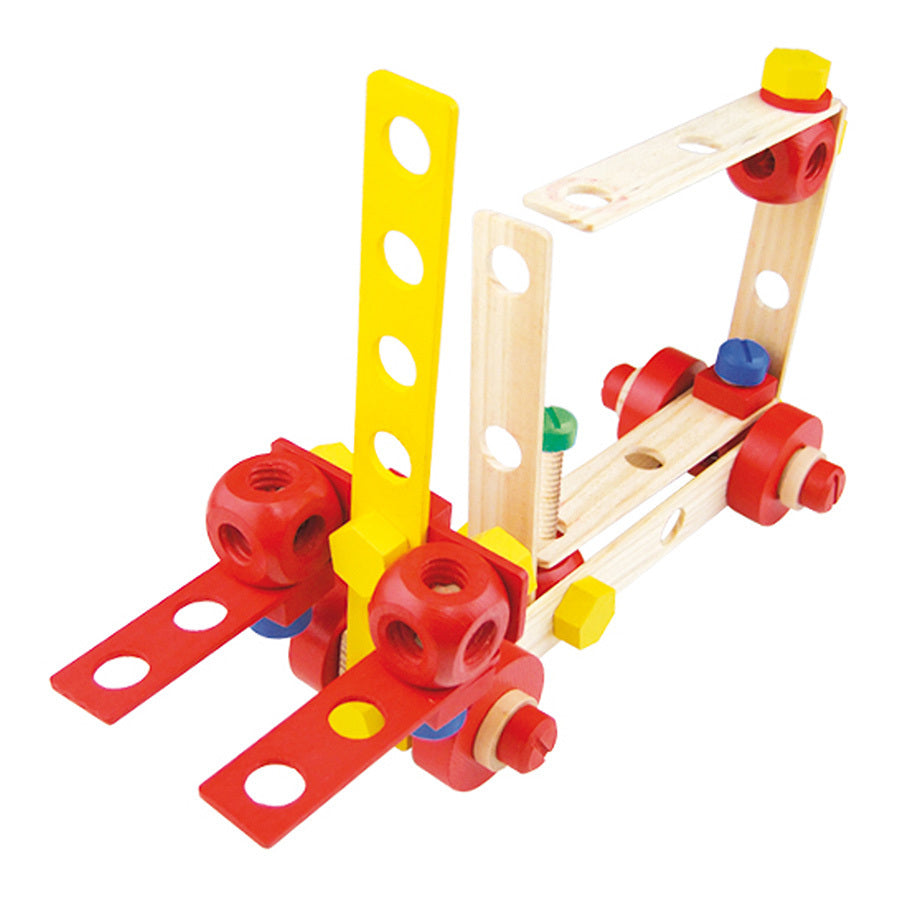 Vilac - Jeu de construction en bois, coffret Batibloc - 4 ans+