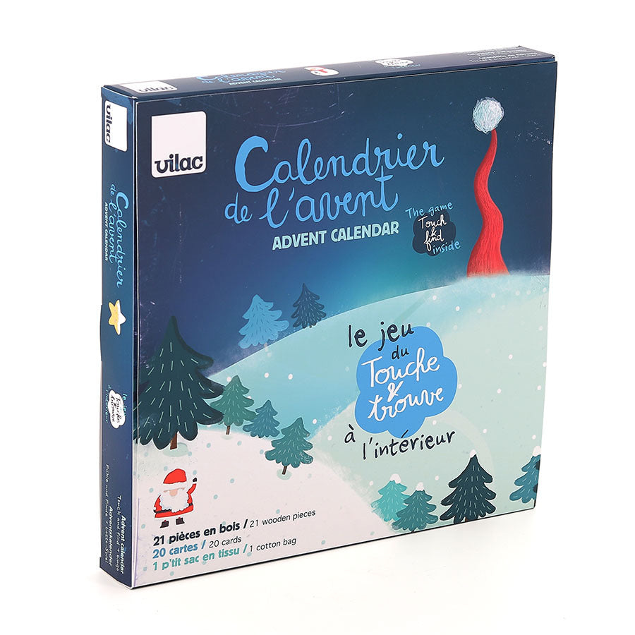 Vilac - calendrier de l'avent - en bois- touche et trouve