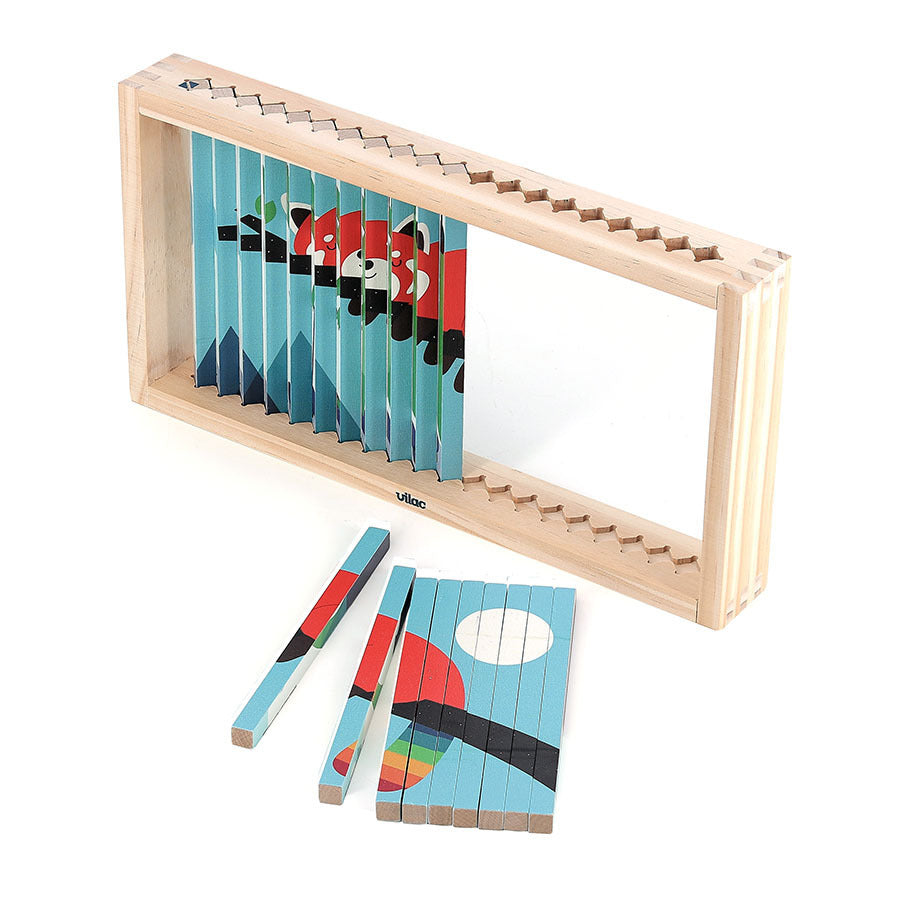 Vilac - Puzzle 4 Dimensions, Les animaux - Andy Westface - 5 ans+