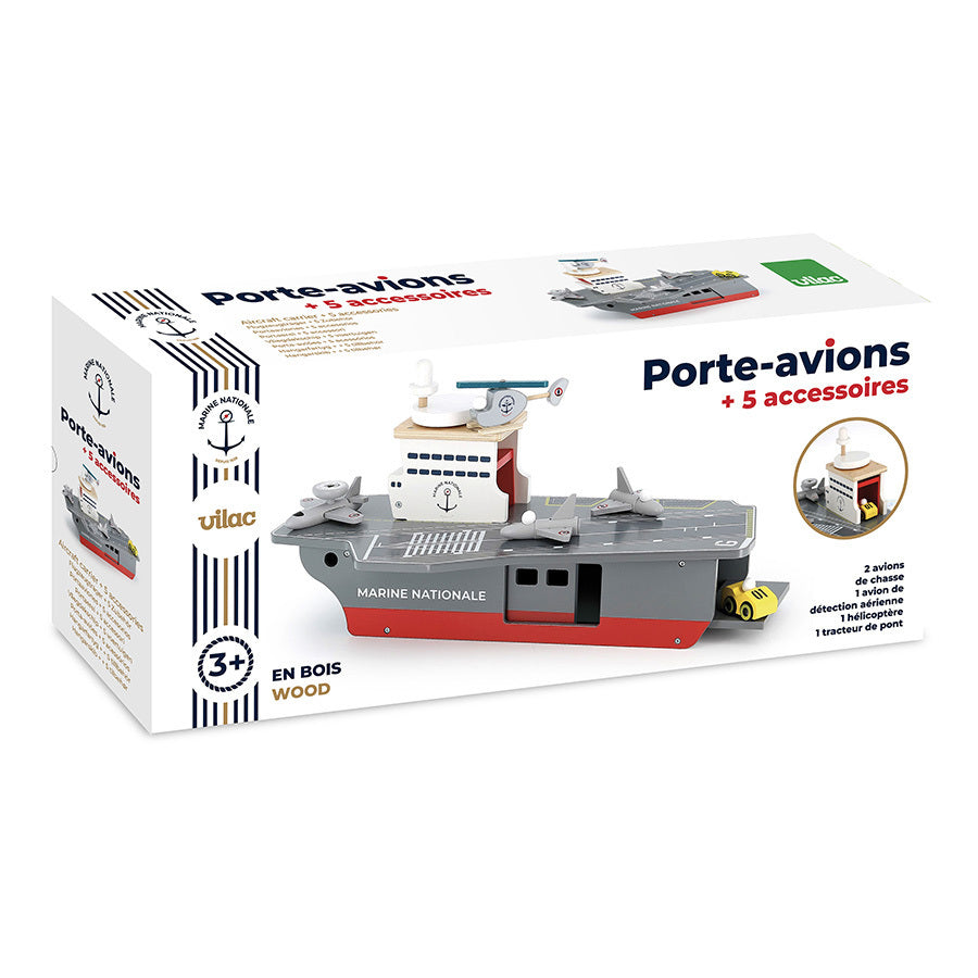 Vilac - Porte-avions + accessoires - Marine nationale 🧒3 ans+