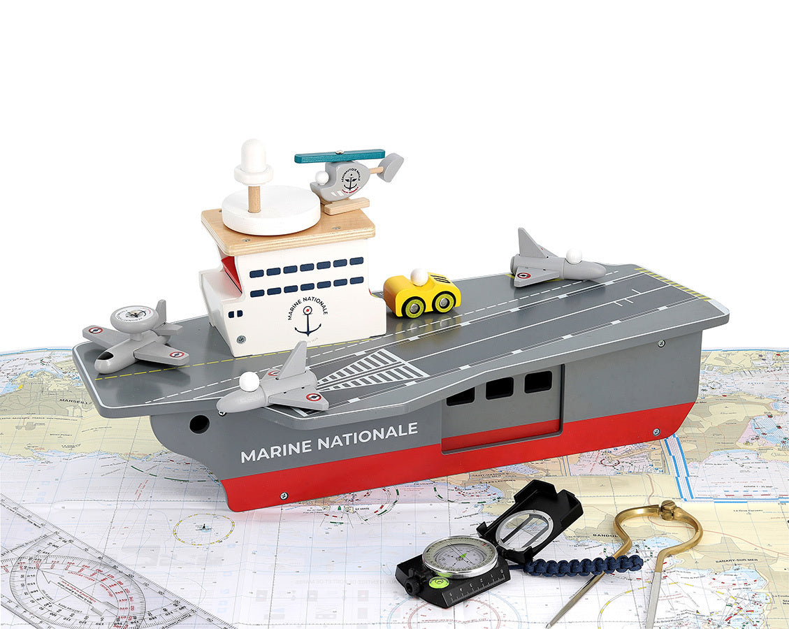 Vilac - Porte-avions + accessoires - Marine nationale 🧒3 ans+