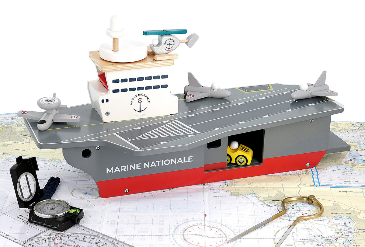 Vilac - Porte-avions + accessoires - Marine nationale 🧒3 ans+