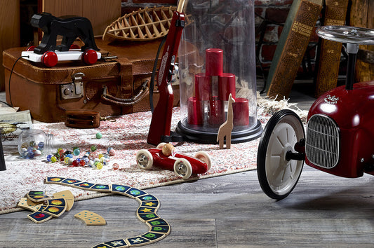 Vilac - Voiture en bois - Grand prix vintage - Modèle medium rouge