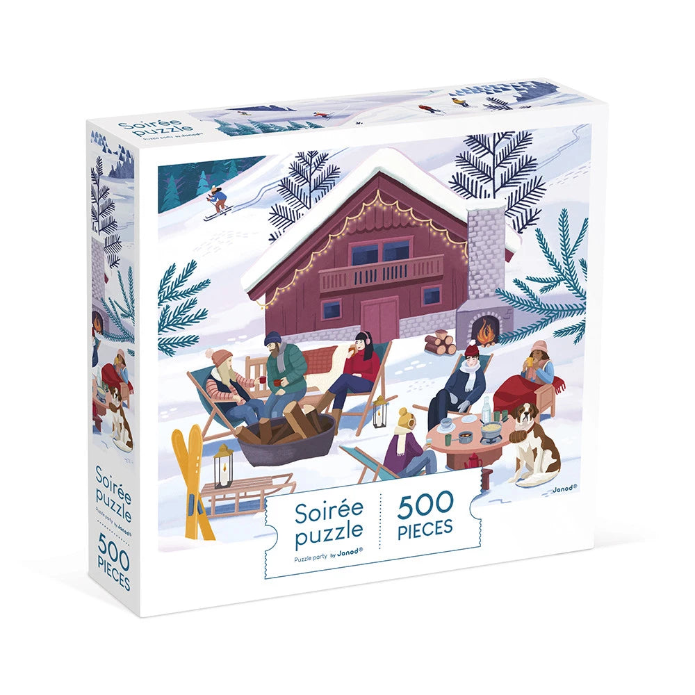Janod -Puzzle hiver à la montagne - 500 PCS