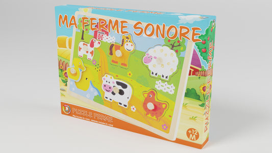 Ulysse - Puzzle sonore 6 pièces - La ferme