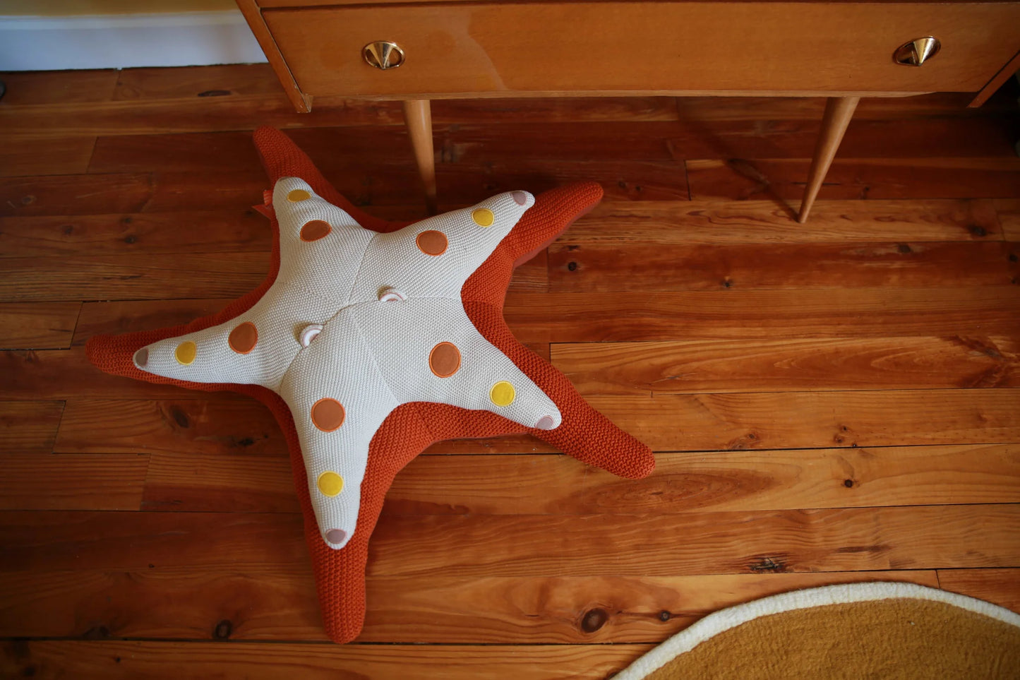 L'oiseau bateau - Grand Coussin Étoile de mer - Naturel