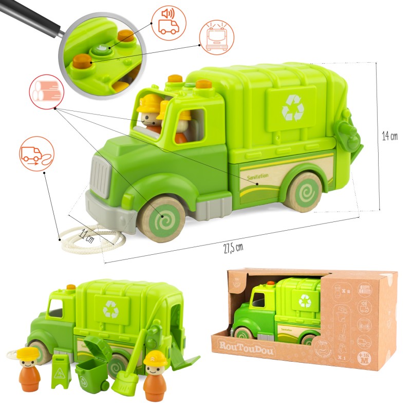 ROUTOUDOU - CAMION POUBELLE -18 mois+