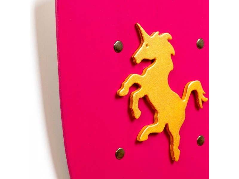 Bouclier Kamelot Rose avec Licorne