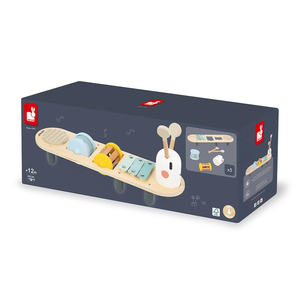 Janod - Stand d'éveil sonore Chenille Sweet Cocoon