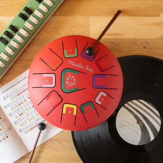 Moulin Roty - Tambour à languettes rouge - Les popipop