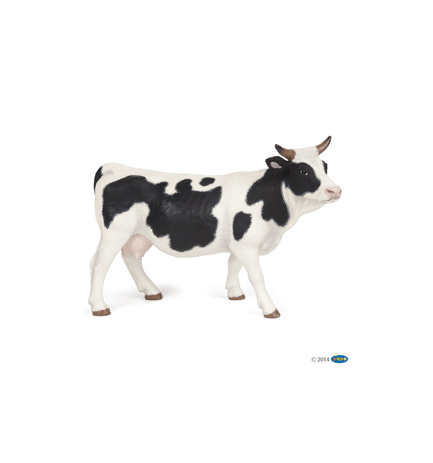Papo - Figurine La vache noire et blanche