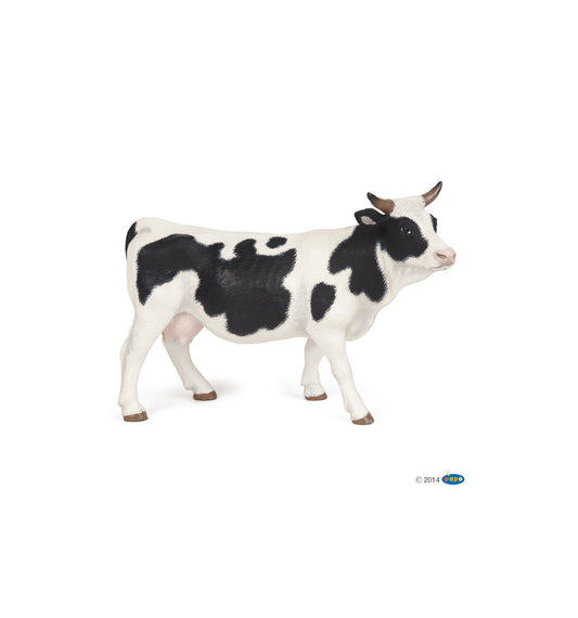 Papo - Figurine La vache noire et blanche
